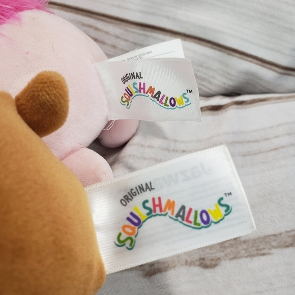 Squishmallows Bag Clips Andres Sheltie Dog & Caparinne Pink Yeti Bigfoot 4 Inch - Picture 6 of 9